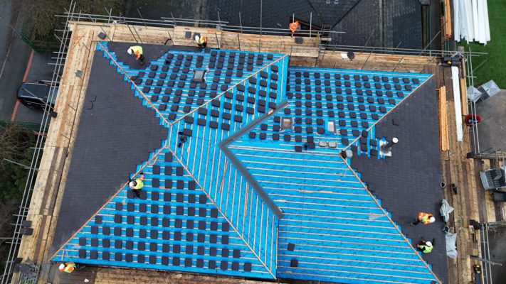 Re roofing project at Ministry of Justice bail hostel in Stoke completed by North East roofing contractor working with Tier 1 contractor