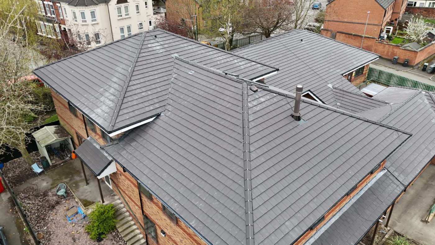 Completed re-roofing project for Kier Construction at a bail hostel in Stowe by Samuel Moore Roofing
